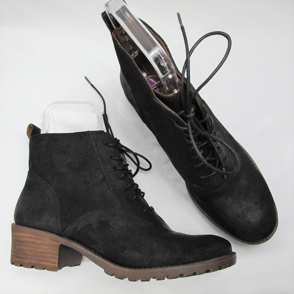Lucky Brand Shoes - New Lucky Brand Tamela Suede Lace Up Ankle Boots
